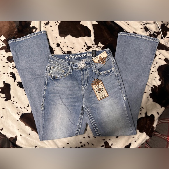 Light wash ANSWER ME BOOTCUT JEANS - Picture 2 of 4